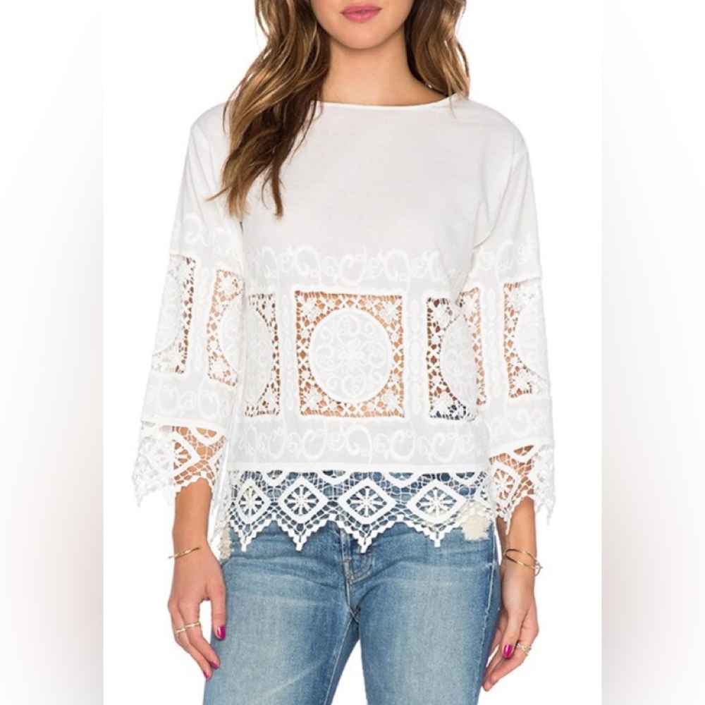 Endless Rose lace and embroidered top